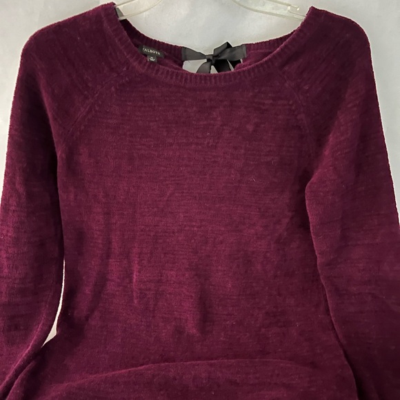 Talbots Women’s Crewneck Chenille Purple Sweater Size M - Picture 2 of 6